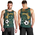 Matildas Game On Men Tank Top Indigenous Dot Art Soccer Ball With Southern Cross Stars