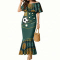 Matildas Game On Mermaid Dress Indigenous Dot Art Soccer Ball With Southern Cross Stars