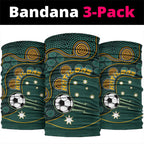 Matildas Game On Neck Gaiter Indigenous Dot Art Soccer Ball With Southern Cross Stars