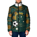 Matildas Game On Padded Jacket Indigenous Dot Art Soccer Ball With Southern Cross Stars