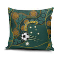 Matildas Game On Pillow Cover Indigenous Dot Art Soccer Ball With Southern Cross Stars