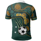 Matildas Game On Polo Shirt Indigenous Dot Art Soccer Ball With Southern Cross Stars