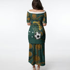 Matildas Game On Puletasi Indigenous Dot Art Soccer Ball With Southern Cross Stars