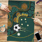 Matildas Game On Puzzle Indigenous Dot Art Soccer Ball With Southern Cross Stars