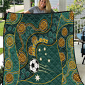 Matildas Game On Quilt Indigenous Dot Art Soccer Ball With Southern Cross Stars