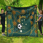 Matildas Game On Quilt Indigenous Dot Art Soccer Ball With Southern Cross Stars
