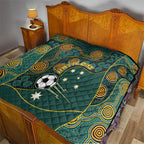 Matildas Game On Quilt Indigenous Dot Art Soccer Ball With Southern Cross Stars