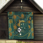 Matildas Game On Quilt Indigenous Dot Art Soccer Ball With Southern Cross Stars