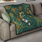 Matildas Game On Quilt Indigenous Dot Art Soccer Ball With Southern Cross Stars