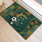Matildas Game On Rubber Doormat Indigenous Dot Art Soccer Ball With Southern Cross Stars
