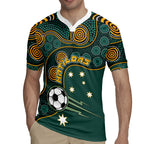 Matildas Game On Rugby Jersey Indigenous Dot Art Soccer Ball With Southern Cross Stars