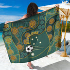 Matildas Game On Sarong Indigenous Dot Art Soccer Ball With Southern Cross Stars