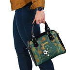 Matildas Game On Shoulder Handbag Indigenous Dot Art Soccer Ball With Southern Cross Stars