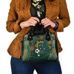 Matildas Game On Shoulder Handbag Indigenous Dot Art Soccer Ball With Southern Cross Stars