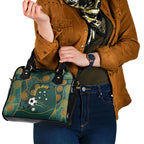 Matildas Game On Shoulder Handbag Indigenous Dot Art Soccer Ball With Southern Cross Stars
