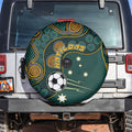 Matildas Game On Spare Tire Cover Indigenous Dot Art Soccer Ball With Southern Cross Stars