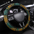 Matildas Game On Steering Wheel Cover Indigenous Dot Art Soccer Ball With Southern Cross Stars