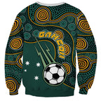 Matildas Game On Sweatshirt Indigenous Dot Art Soccer Ball With Southern Cross Stars