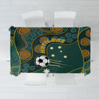 Matildas Game On Tablecloth Indigenous Dot Art Soccer Ball With Southern Cross Stars