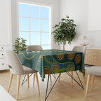 Matildas Game On Tablecloth Indigenous Dot Art Soccer Ball With Southern Cross Stars