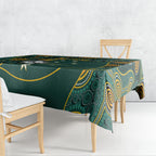 Matildas Game On Tablecloth Indigenous Dot Art Soccer Ball With Southern Cross Stars