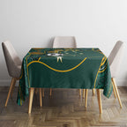 Matildas Game On Tablecloth Indigenous Dot Art Soccer Ball With Southern Cross Stars