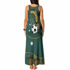Matildas Game On Tank Maxi Dress Indigenous Dot Art Soccer Ball With Southern Cross Stars