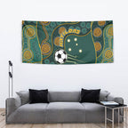 Matildas Game On Tapestry Indigenous Dot Art Soccer Ball With Southern Cross Stars
