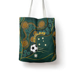 Matildas Game On Tote Bag Indigenous Dot Art Soccer Ball With Southern Cross Stars