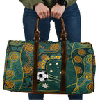 Matildas Game On Travel Bag Indigenous Dot Art Soccer Ball With Southern Cross Stars