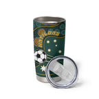 Matildas Game On Tumbler Cup Indigenous Dot Art Soccer Ball With Southern Cross Stars