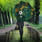 Matildas Game On Umbrella Indigenous Dot Art Soccer Ball With Southern Cross Stars