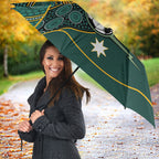 Matildas Game On Umbrella Indigenous Dot Art Soccer Ball With Southern Cross Stars