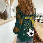 Matildas Game On Women Casual Shirt Indigenous Dot Art Soccer Ball With Southern Cross Stars