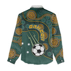 Matildas Game On Women Casual Shirt Indigenous Dot Art Soccer Ball With Southern Cross Stars