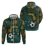 Matildas Game On Zip Hoodie Indigenous Dot Art Soccer Ball With Southern Cross Stars