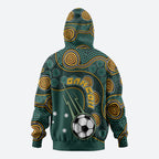 Matildas Game On Zip Hoodie Indigenous Dot Art Soccer Ball With Southern Cross Stars