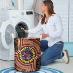 Adelaide Crows Laundry Basket Indigenous Monochrome Dot Art Mascot Style