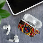Adelaide Crows AirPods Case Indigenous Monochrome Dot Art Mascot Style