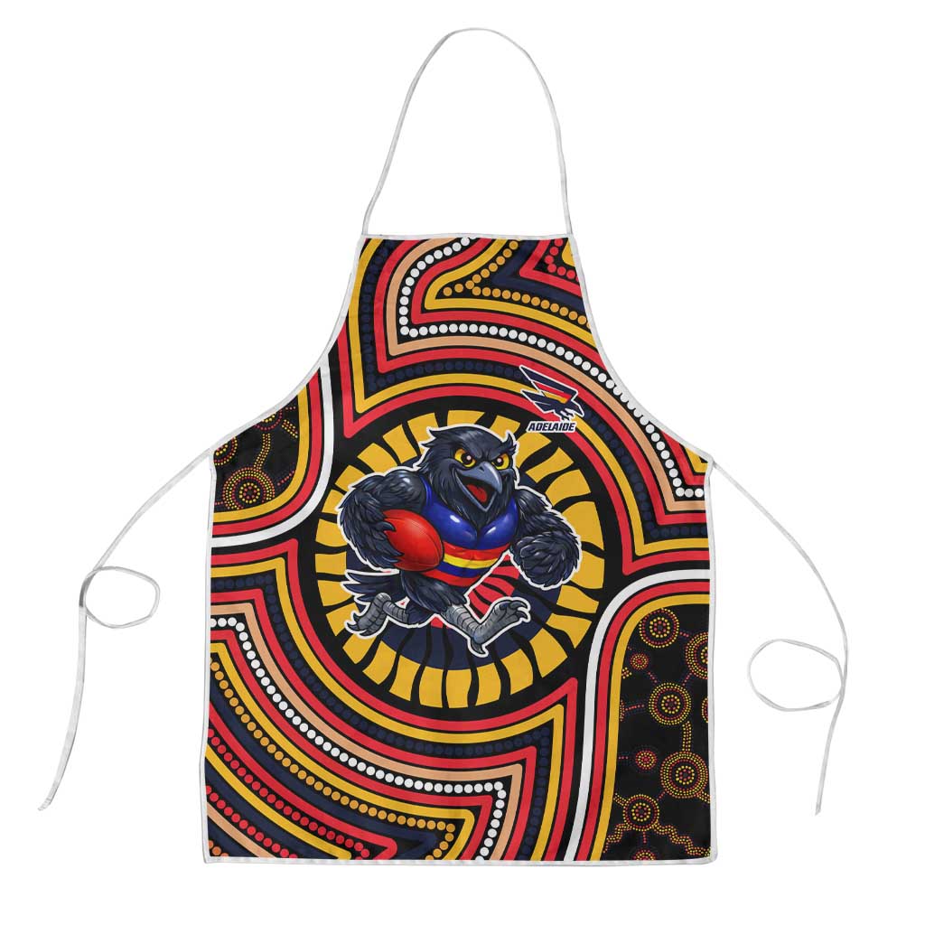 Adelaide Crows Apron Indigenous Monochrome Dot Art Mascot Style