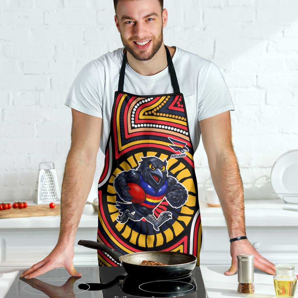 Adelaide Crows Apron Indigenous Monochrome Dot Art Mascot Style