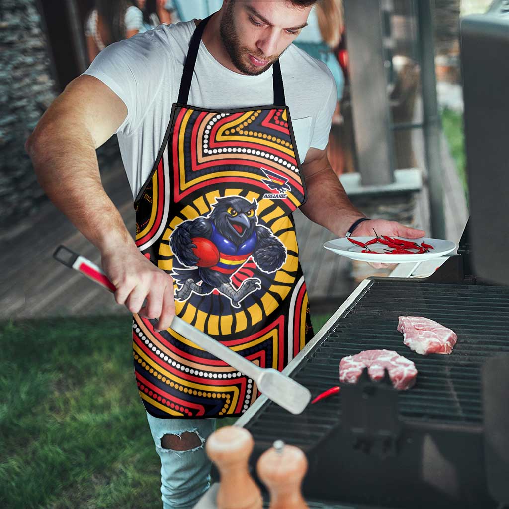 Adelaide Crows Apron Indigenous Monochrome Dot Art Mascot Style