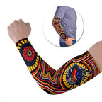 Adelaide Crows Arm Sleeves Indigenous Monochrome Dot Art Mascot Style