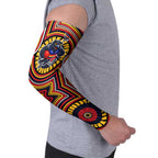 Adelaide Crows Arm Sleeves Indigenous Monochrome Dot Art Mascot Style