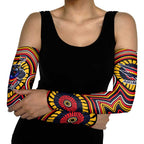 Adelaide Crows Arm Sleeves Indigenous Monochrome Dot Art Mascot Style