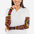 Adelaide Crows Arm Sleeves Indigenous Monochrome Dot Art Mascot Style