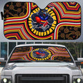 Adelaide Crows Auto Sun Shade Indigenous Monochrome Dot Art Mascot Style