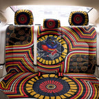 Adelaide Crows Back Car Seat Cover Indigenous Monochrome Dot Art Mascot Style