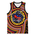 Adelaide Crows Basketball Jersey Indigenous Monochrome Dot Art Mascot Style