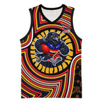 Adelaide Crows Basketball Jersey Indigenous Monochrome Dot Art Mascot Style